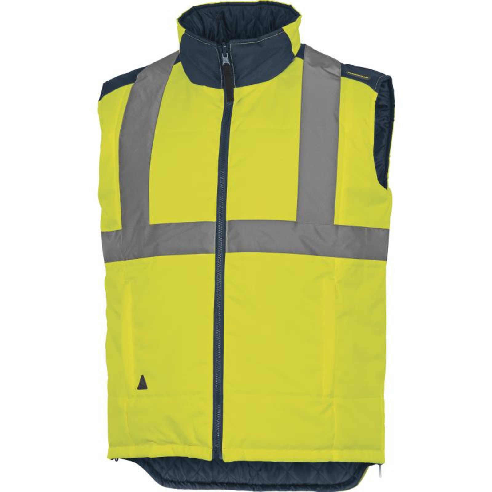 Reflexná zateplená obojstranná vesta FIDJI HV - veľkosť: M, farba: žltá/navy