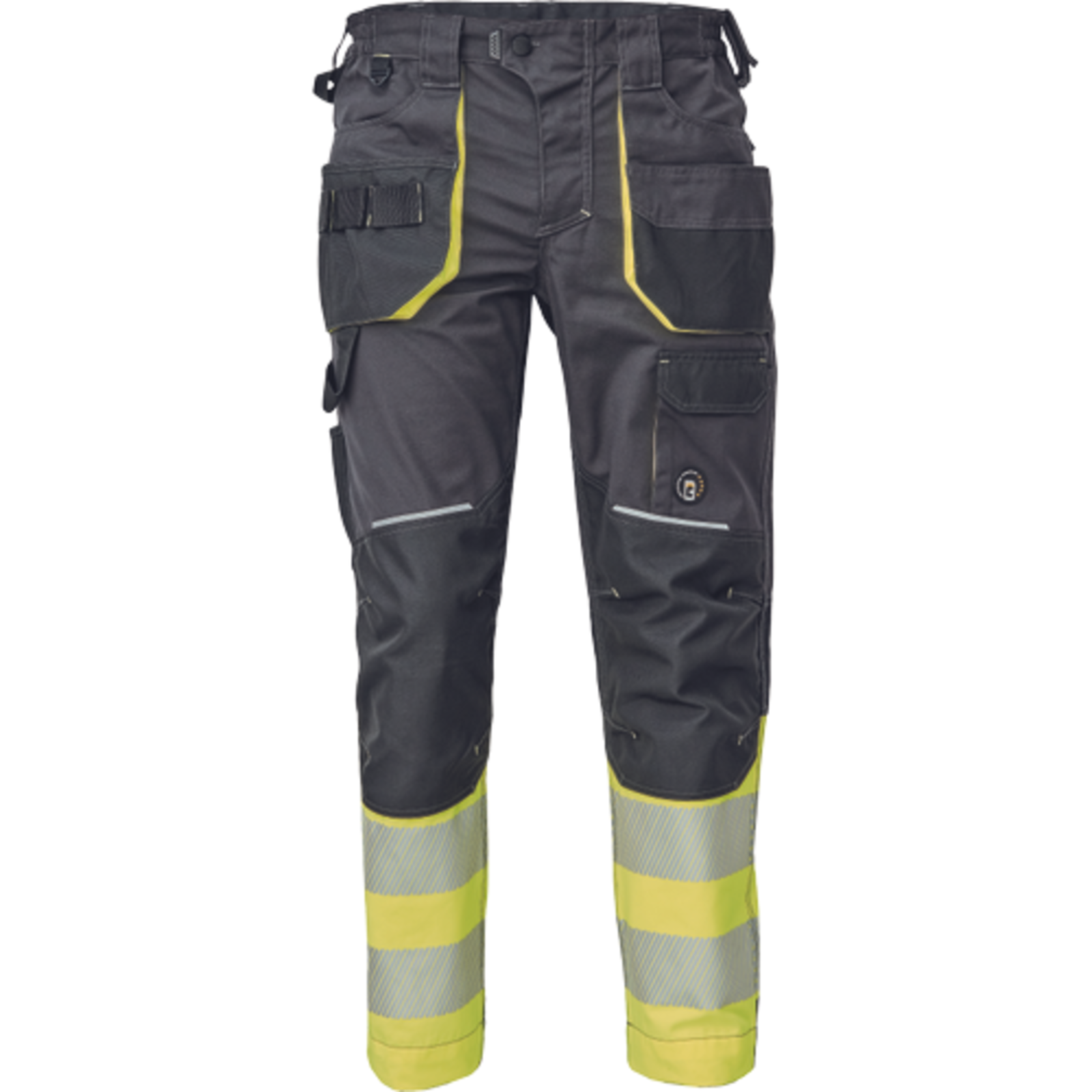 Reflexné pracovné nohavice Cerva Sheldon HV DW pánske - veľkosť: 54, farba: antracit/žltá