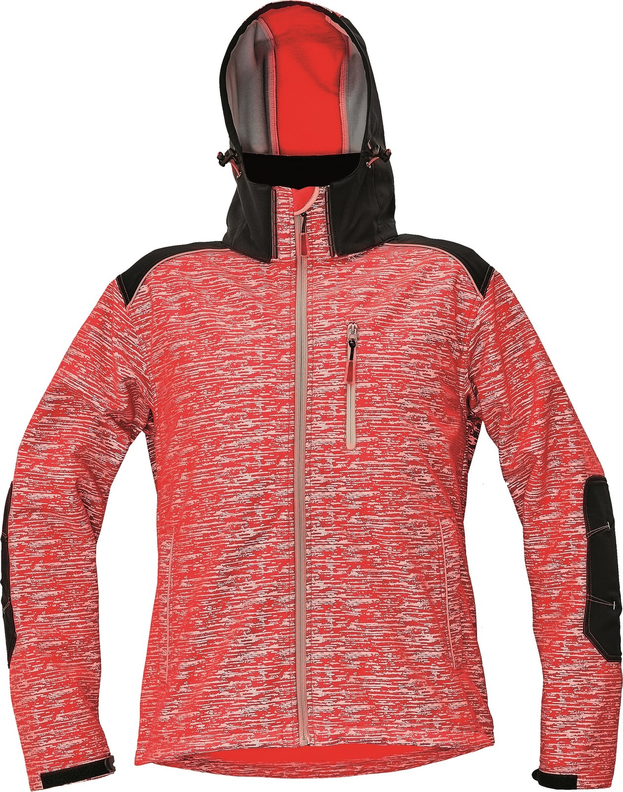 Softshellová bunda Cerva Knoxfield s reflexnými prvkami - veľkosť: M, farba: červená