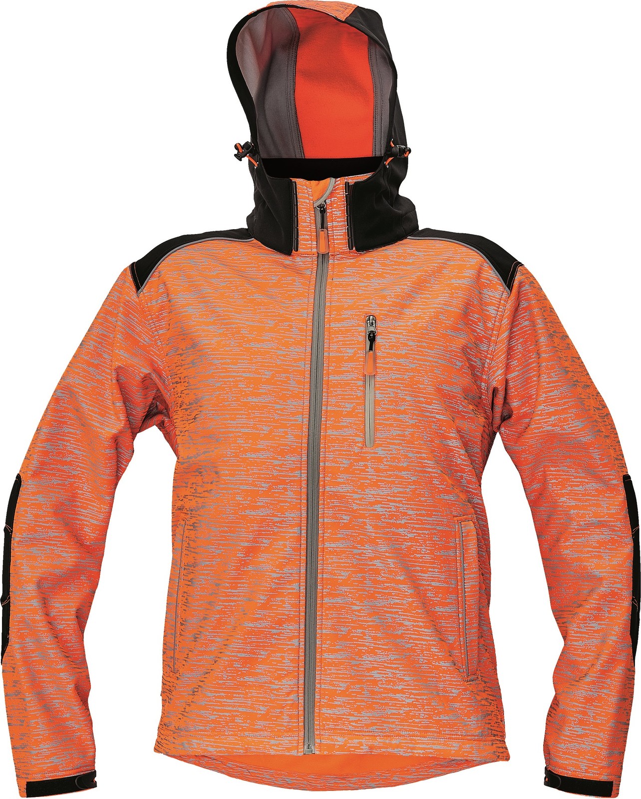 Softshellová bunda Cerva Knoxfield s reflexnými prvkami - veľkosť: S, farba: oranžová