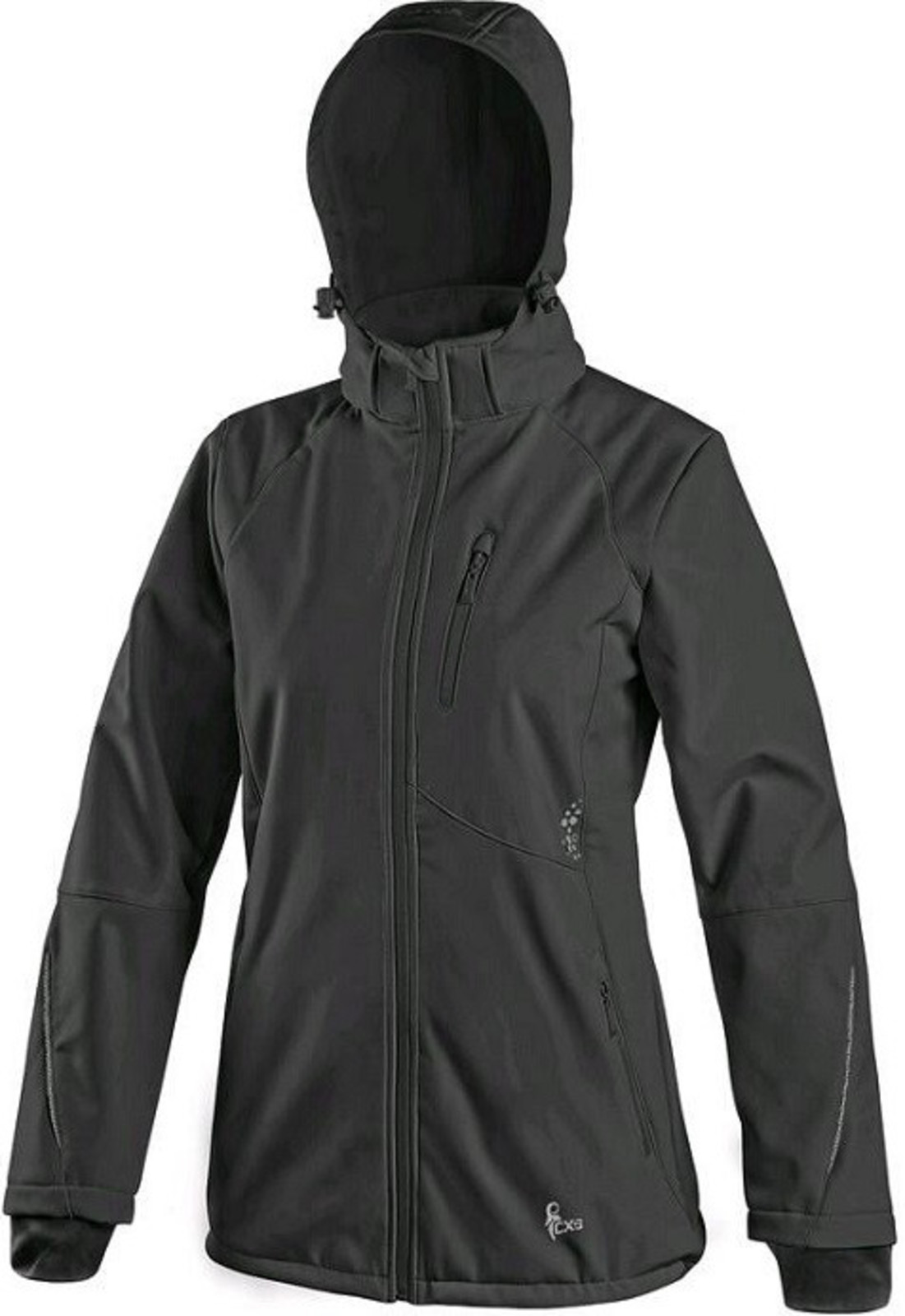 Softshellová bunda CXS Nevada dámska - veľkosť: 3XL, farba: čierna