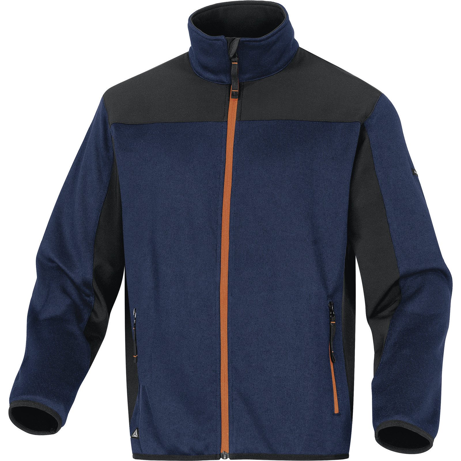 Softshellovo-pleteninová bunda Delta Plus Beaver - veľkosť: S, farba: nám. modrá/oranžová