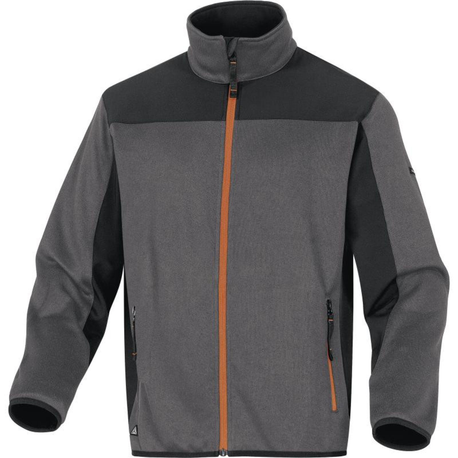 Softshellovo-pleteninová bunda Delta Plus Beaver - veľkosť: L, farba: sivá/oranžová