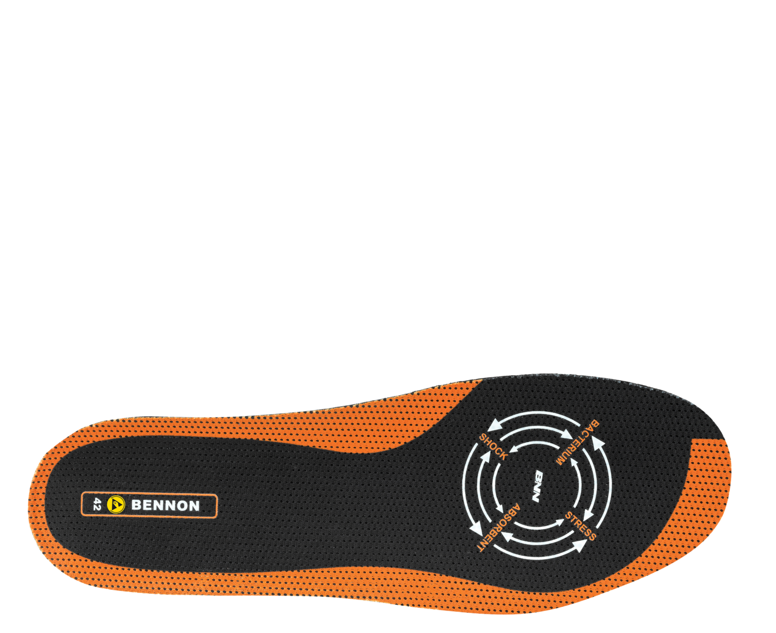 Stielka do topánok ABSORBA XTR ESD Insole - veľkosť: 44, farba: čierna/oranžová