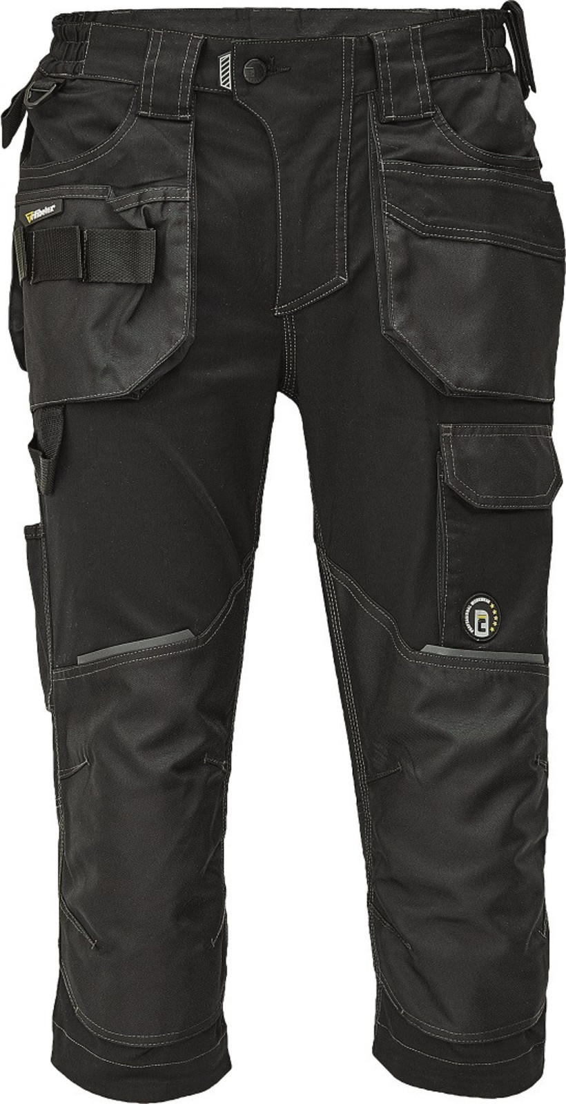 Strečové montérkové  3/4 nohavice Cerva Dayboro - veľkosť: 48, farba: čierna