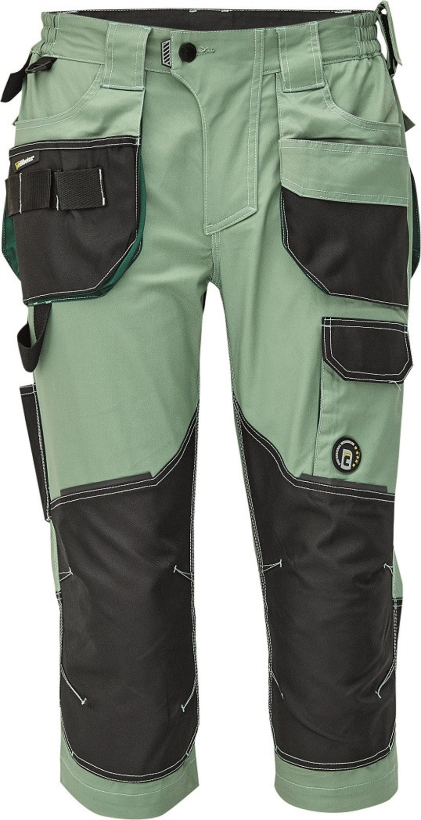 Strečové montérkové  3/4 nohavice Cerva Dayboro - veľkosť: 56, farba: machovo zelená