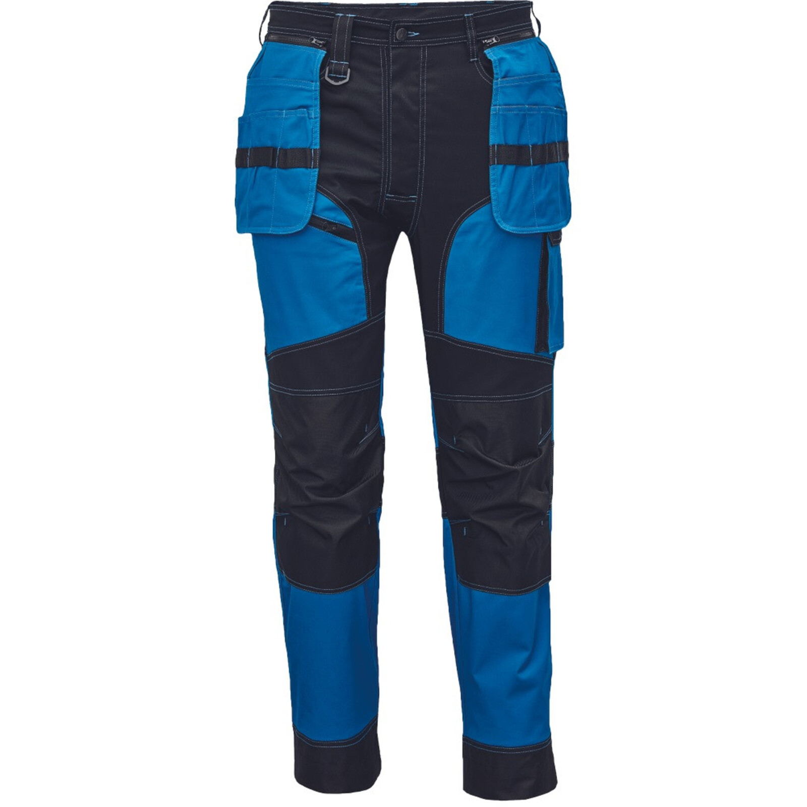 Strečové pracovné nohavice Cerva Keilor - veľkosť: 58, farba: royal/čierna