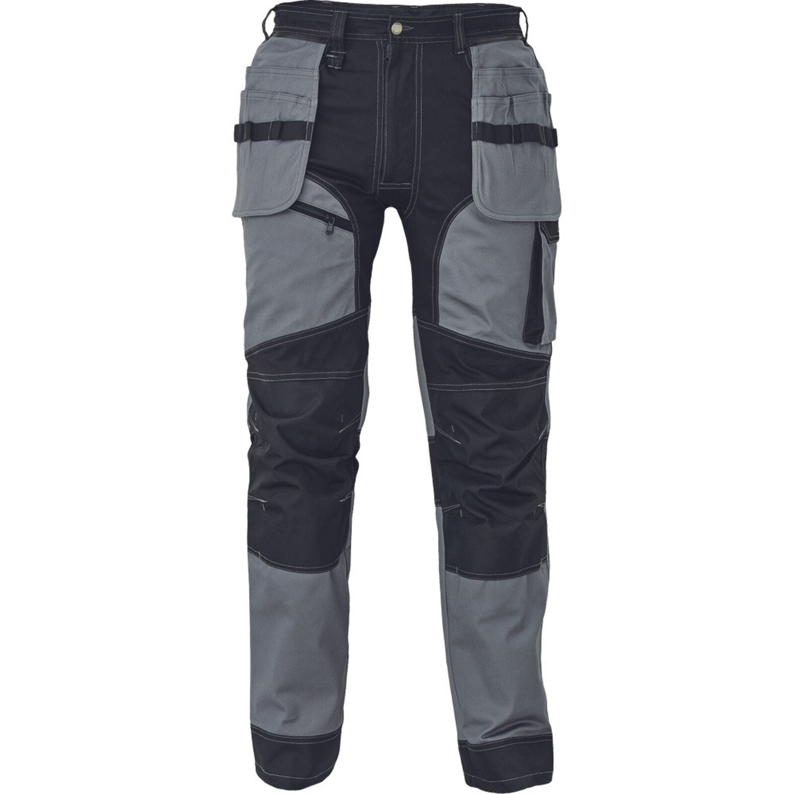 Strečové pracovné nohavice Cerva Keilor - veľkosť: 56, farba: sivá/čierna