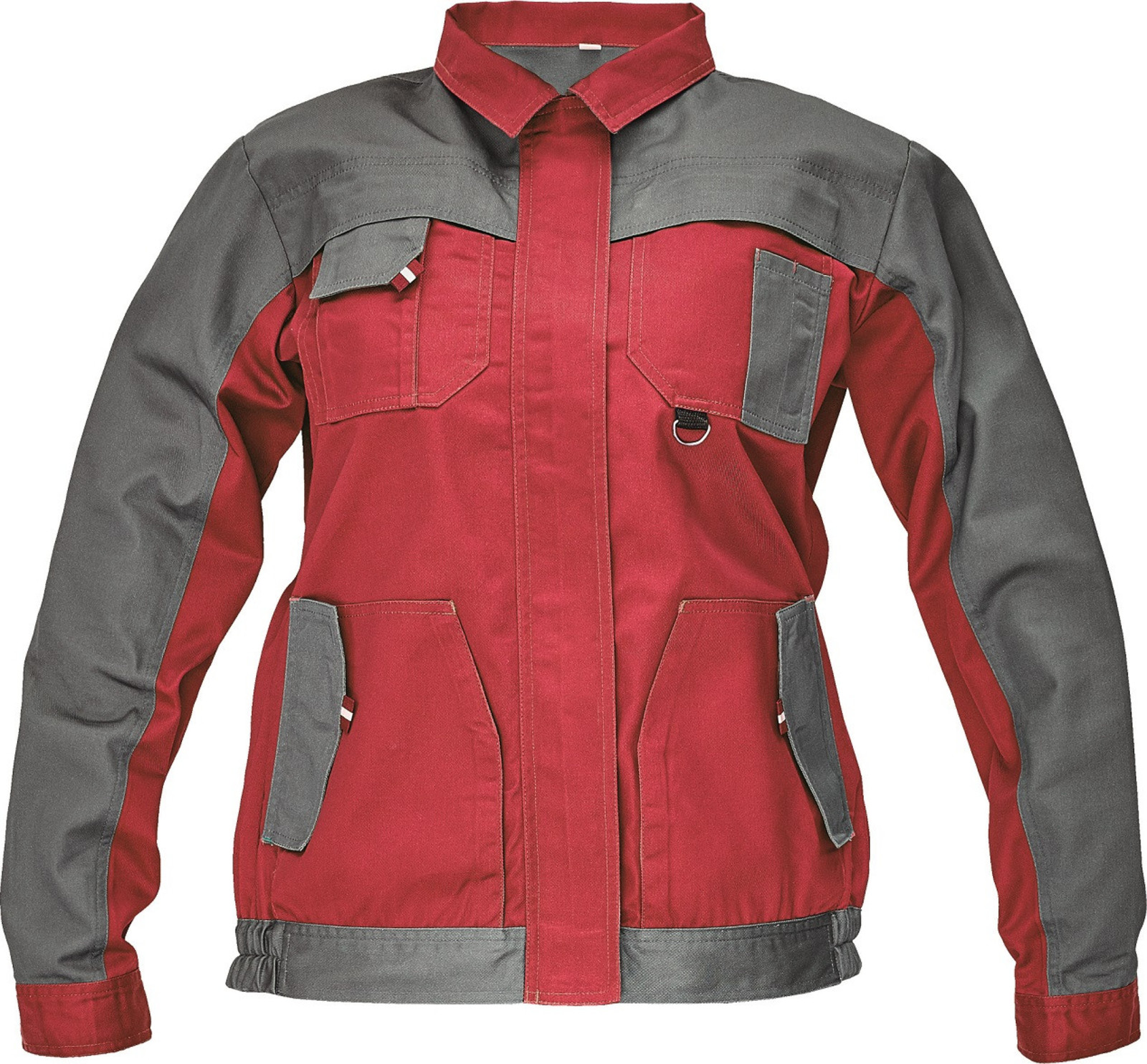 Tenká dámska montérková bunda Max Evo Lady - veľkosť: 46, farba: sivá/červená