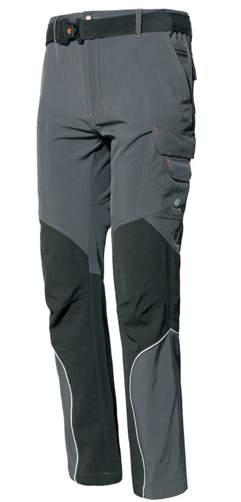 Tenké strečové softshellové nohavice ISSA Extreme Light - veľkosť: S, farba: sivá/čierna