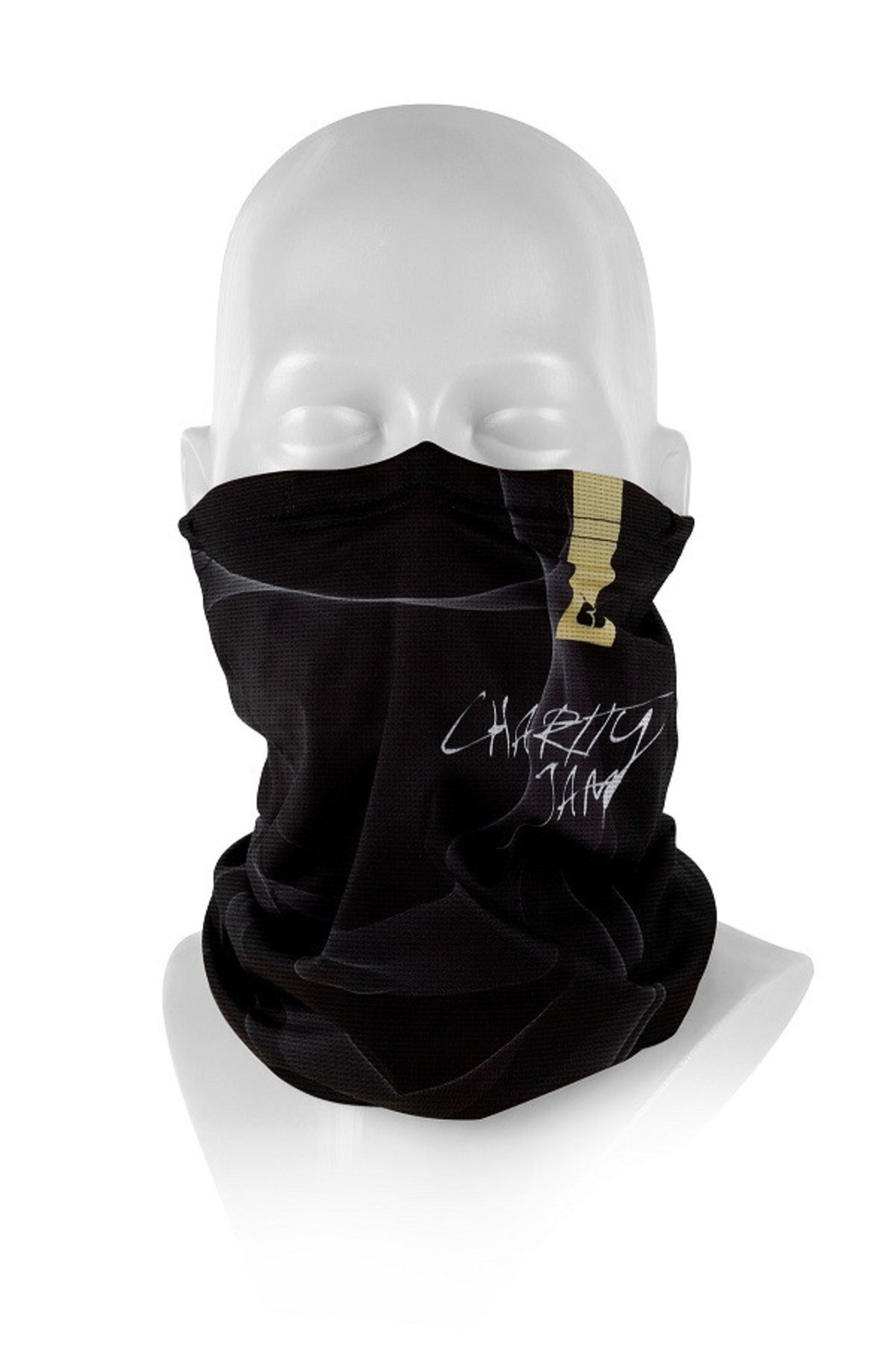 Tenký protivírusový nákrčník Respilon® R-Shield Light Charity Jam čierny - veľkosť: UNI, farba: čierna