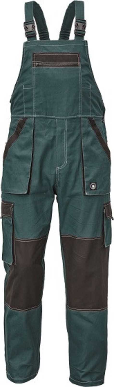 Tenšie bavlnené montérky na traky Max Summer - veľkosť: 60, farba: zelená/čierna