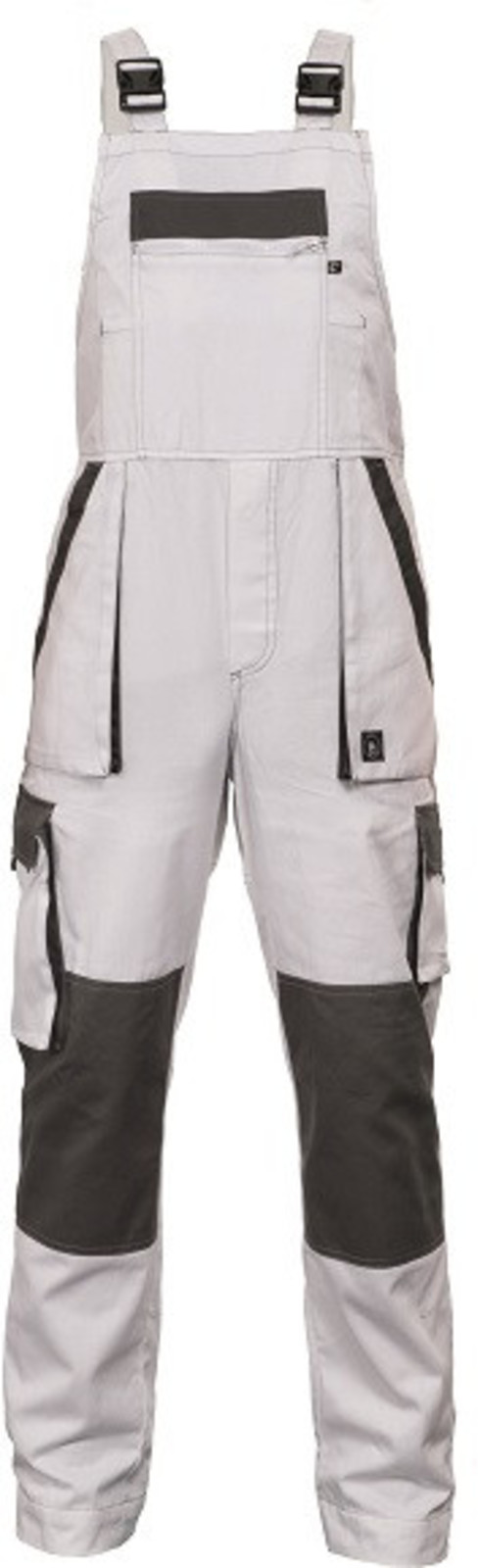 Tenšie bavlnené montérky na traky Max Summer - veľkosť: 62, farba: biela/sivá