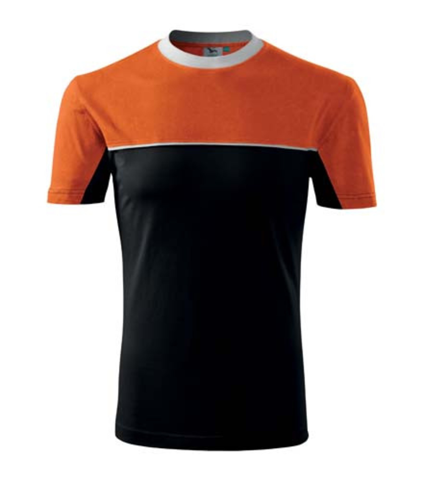 Unisex tričko Rimeck Colormix 109 - veľkosť: 3XL, farba: čierna/oranžová