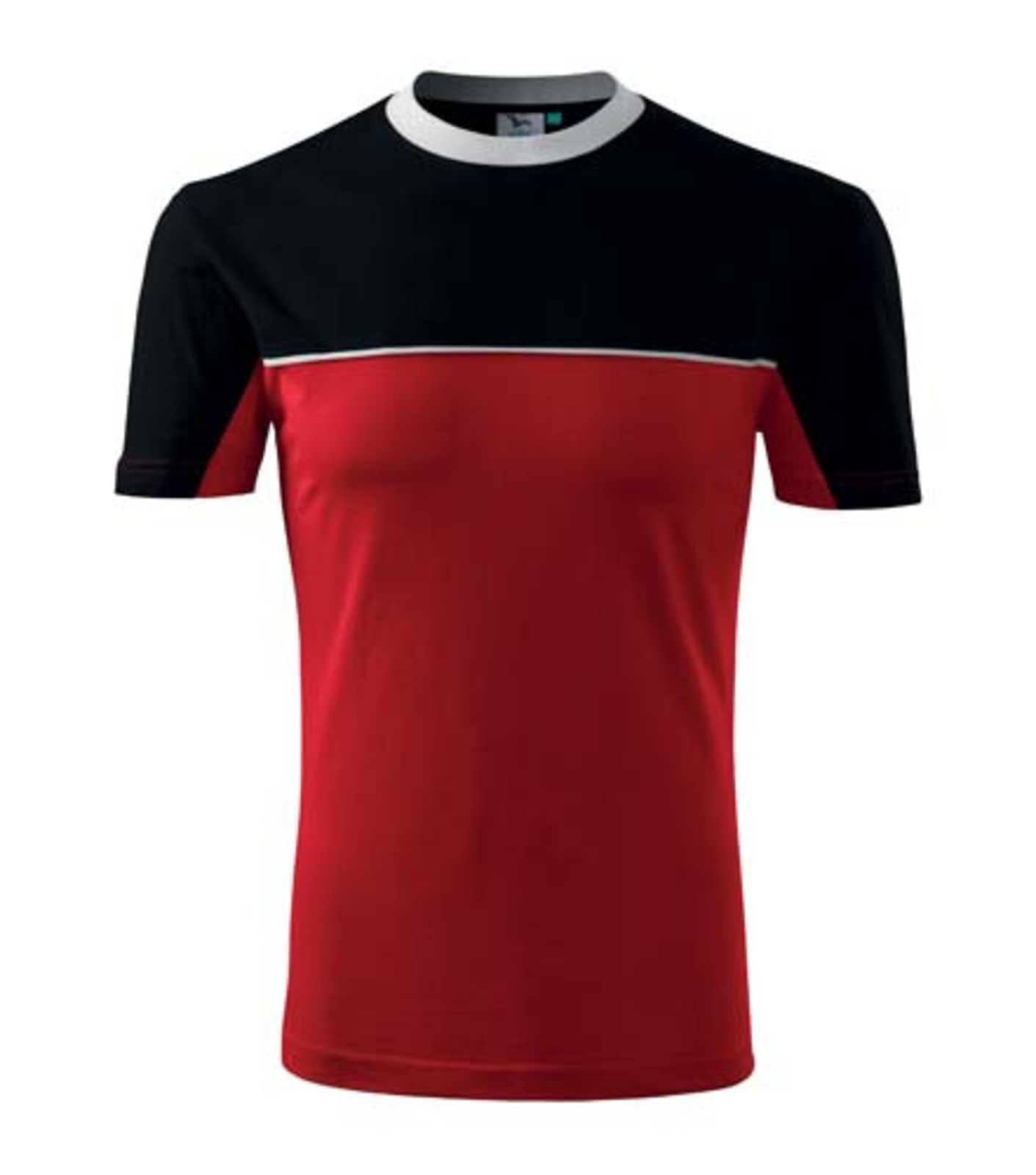 Unisex tričko Rimeck Colormix 109 - veľkosť: XL, farba: červená/čierna