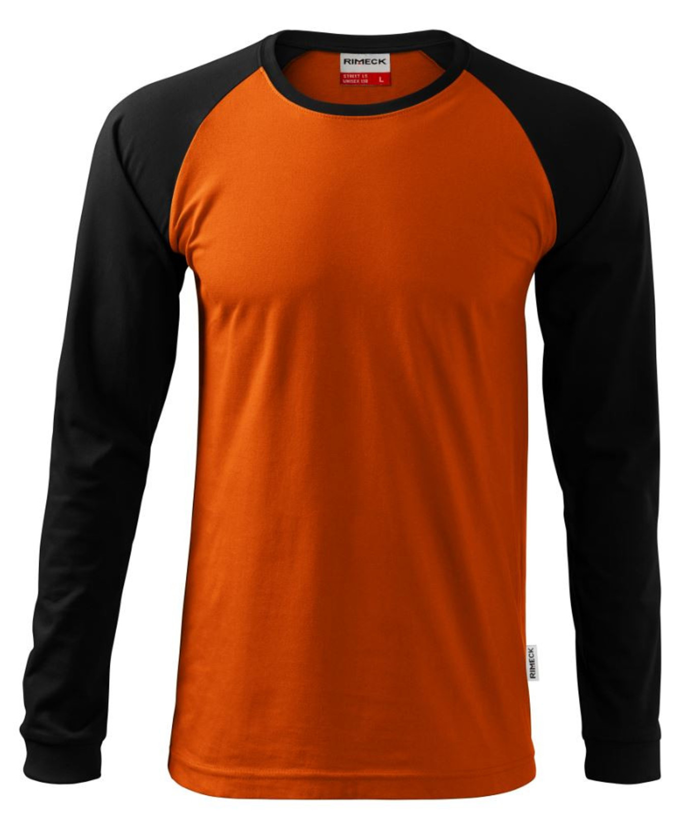 Unisex tričko s dlhým rukávom Rimeck Street LS 130 - veľkosť: XXL, farba: oranžová/čierna