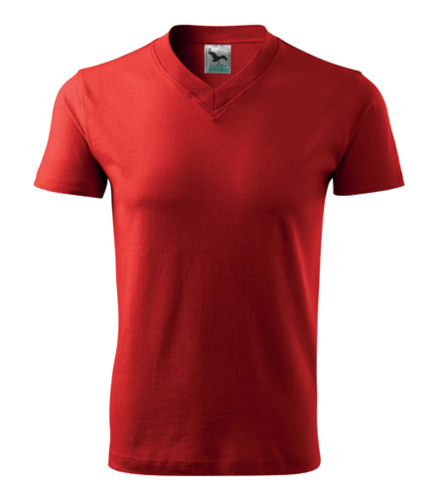 Unisex tričko s výstrihom Adler V-Neck 102 - veľkosť: L, farba: červená