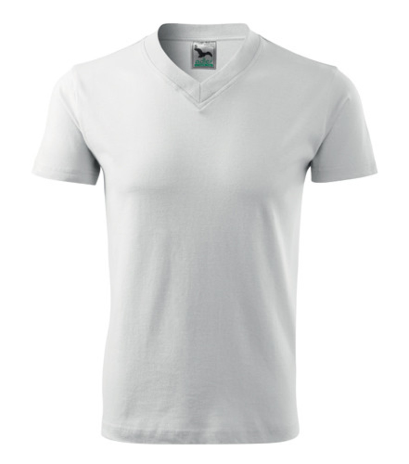 Unisex tričko s výstrihom Adler V-Neck 102 - veľkosť: L, farba: biela