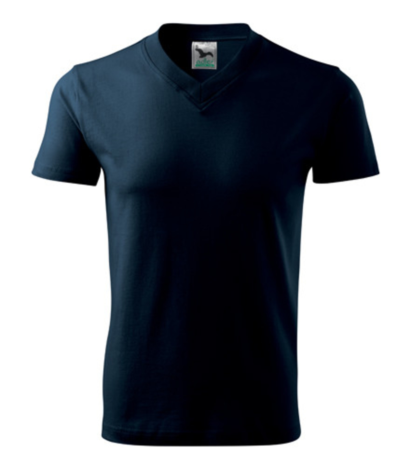 Unisex tričko s výstrihom Adler V-Neck 102 - veľkosť: L, farba: tmavo modrá