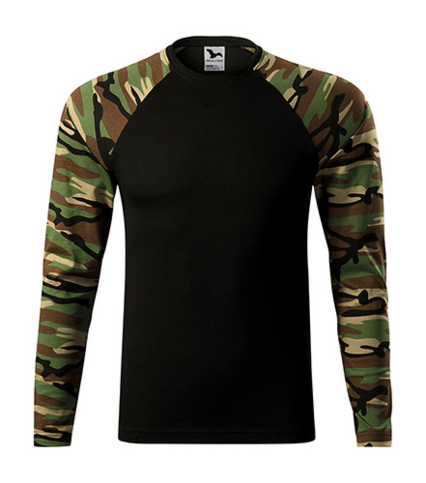 Unisexové tričko Adler Camouflage LS 166 - veľkosť: M, farba: maskáčová hnedá
