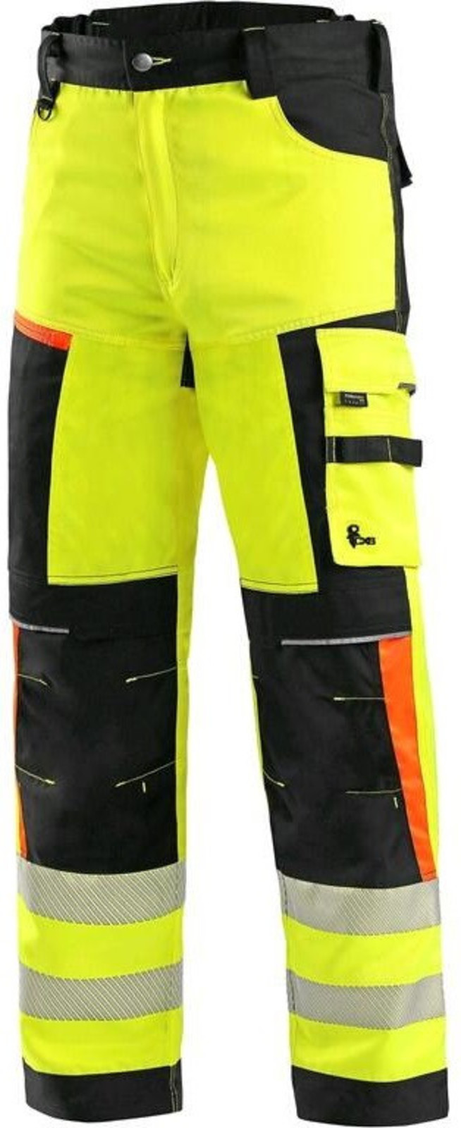 Výstražné reflexné nohavice CXS Benson - veľkosť: 52, farba: žltá/čierna