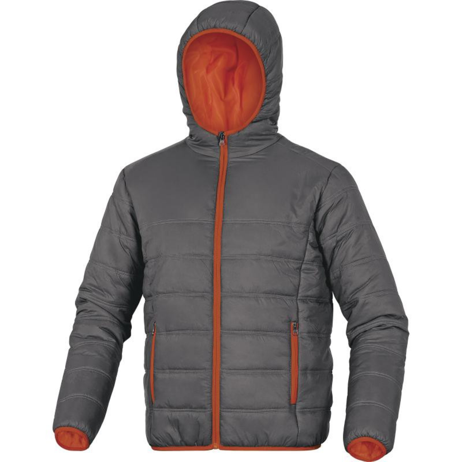 Zateplená bunda Delta Plus Doon pánska - veľkosť: XL, farba: sivá/oranžová