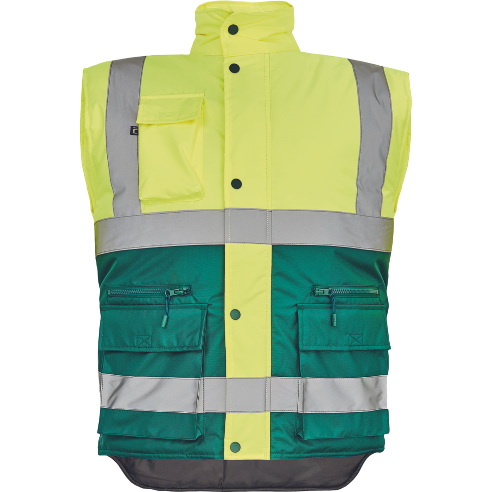 Zateplená reflexná vesta Cerva Hellin HV - veľkosť: L, farba: žltá/zelená
