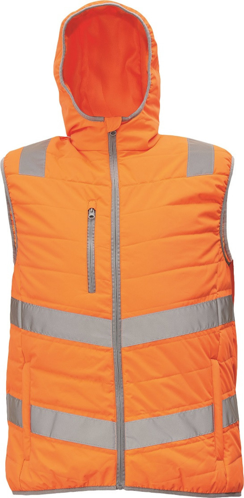 Zateplená reflexná vesta Cerva Montrose pánska - veľkosť: L, farba: oranžová