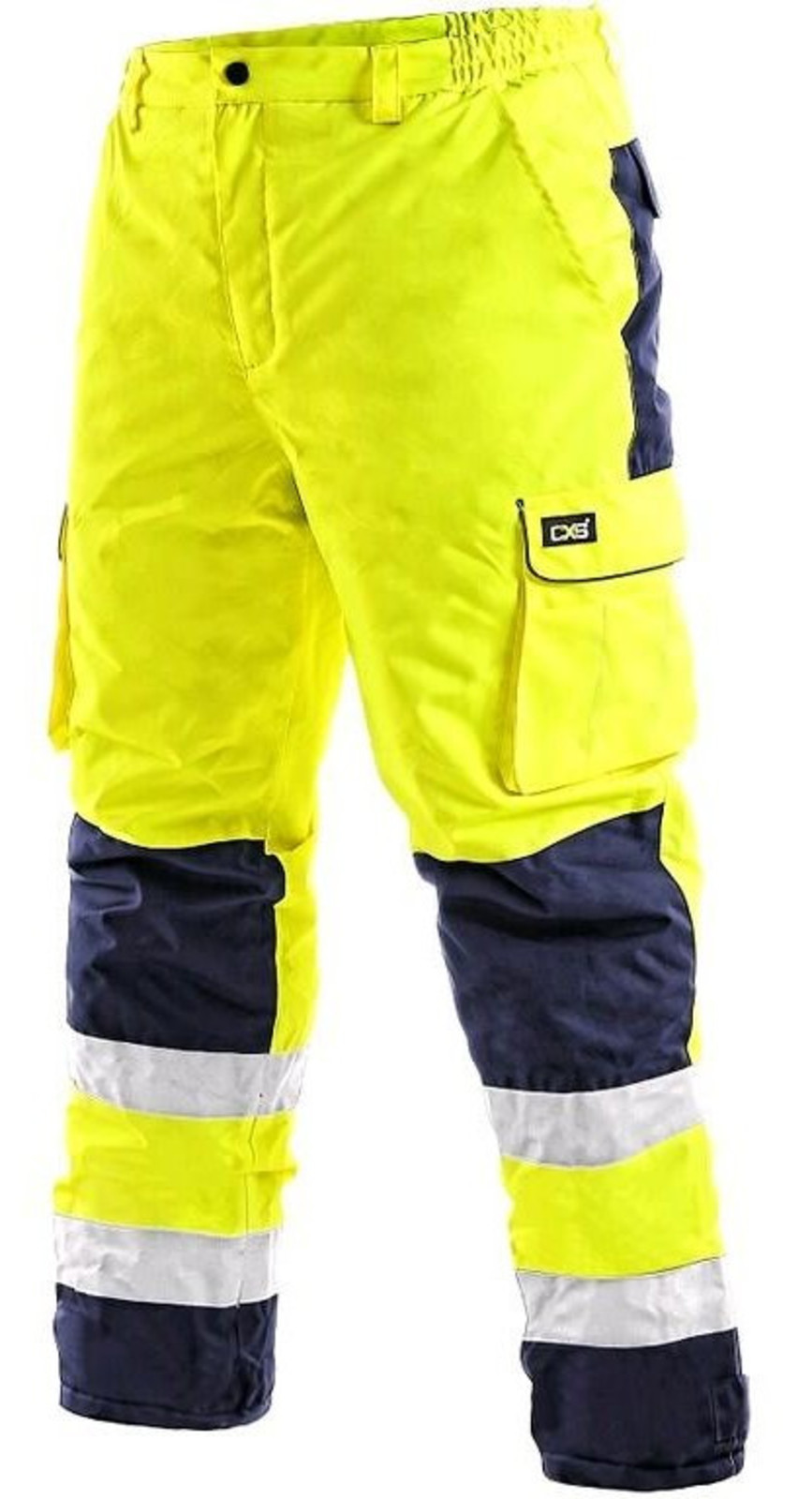 Zateplené reflexné pracovné nohavice CXS Cardiff - veľkosť: XXL, farba: žltá