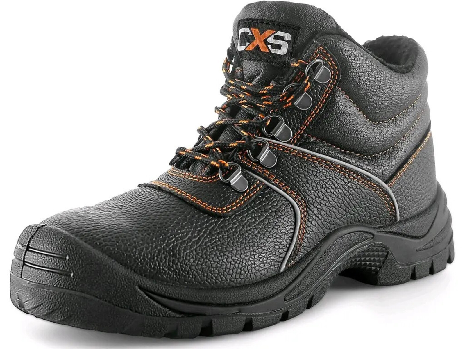 Zimná bezpečnostná členková obuv CXS Stone Apatit Winter S3 SRC - veľkosť: 46, farba: čierna/oranžová