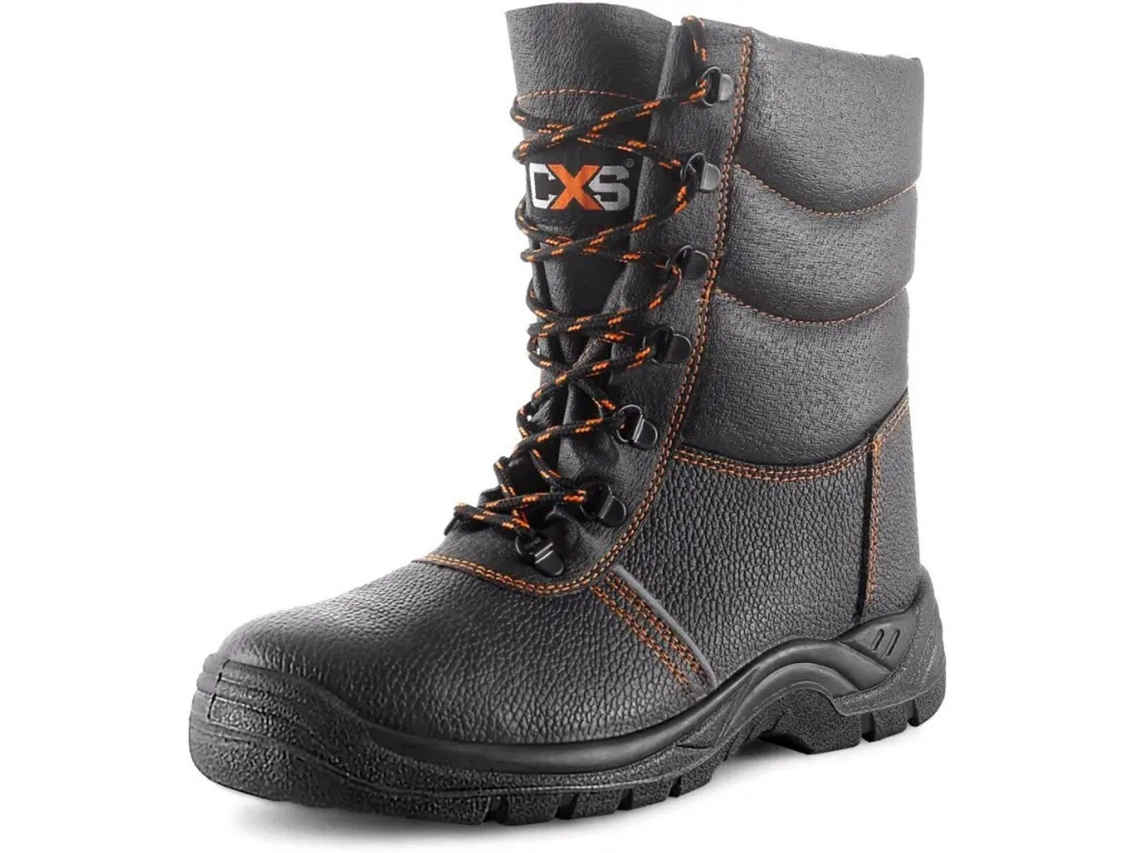 Zimná bezpečnostná poloholeňová obuv CXS Stone Topaz Winter S3 SRC - veľkosť: 46, farba: čierna/oranžová
