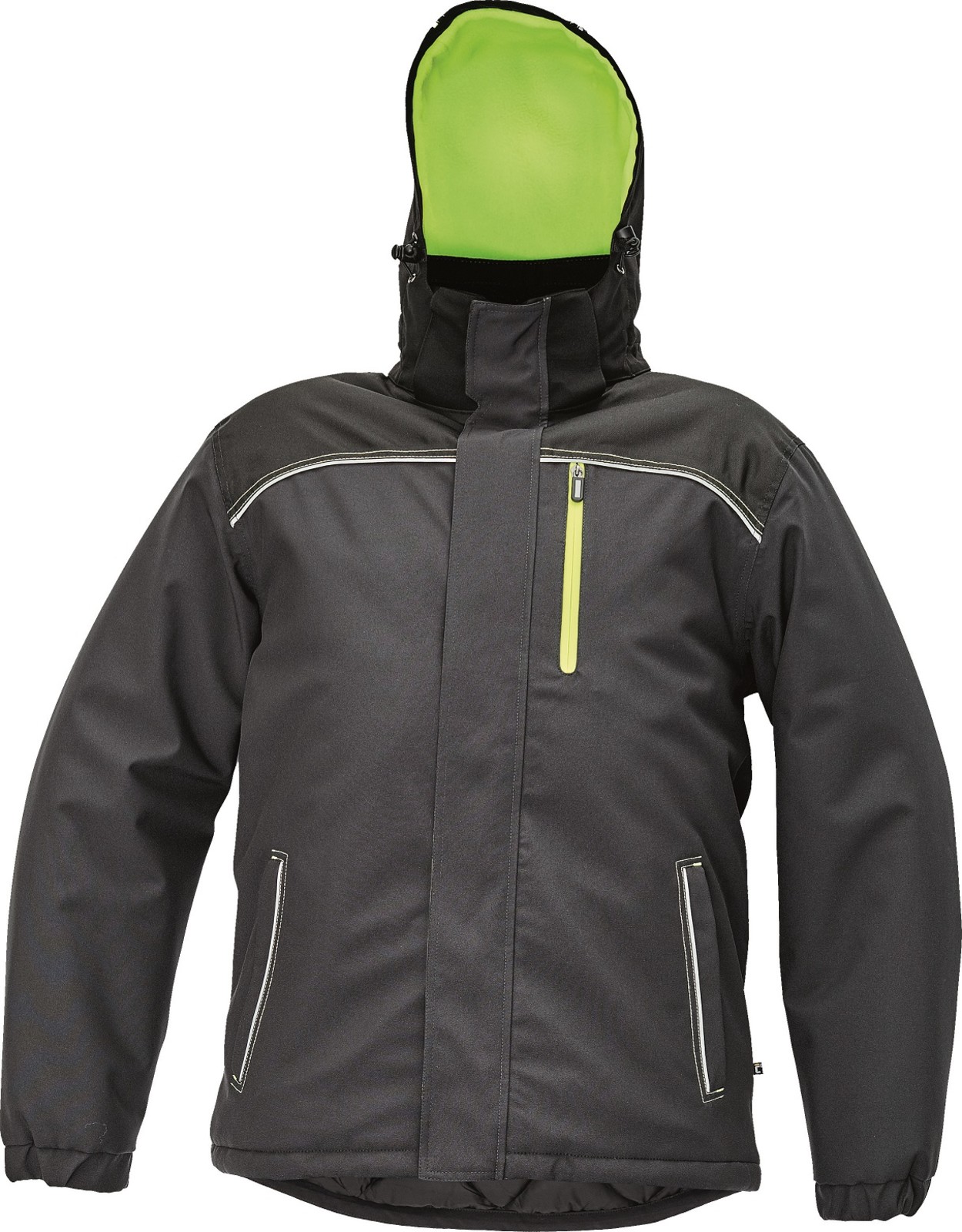 Zimná bunda Cerva Knoxfield pánska - veľkosť: XL, farba: antracit/žltá