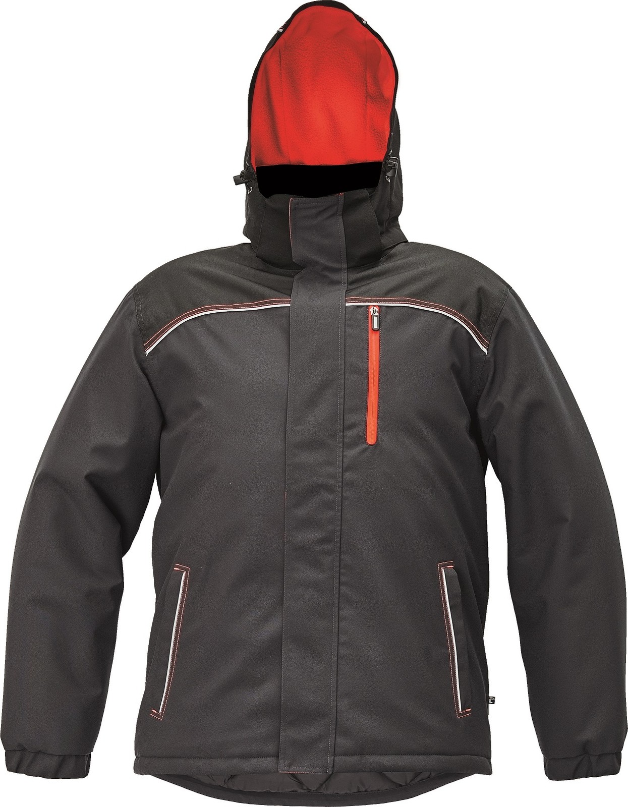 Zimná bunda Cerva Knoxfield pánska - veľkosť: 3XL, farba: antracit/červená