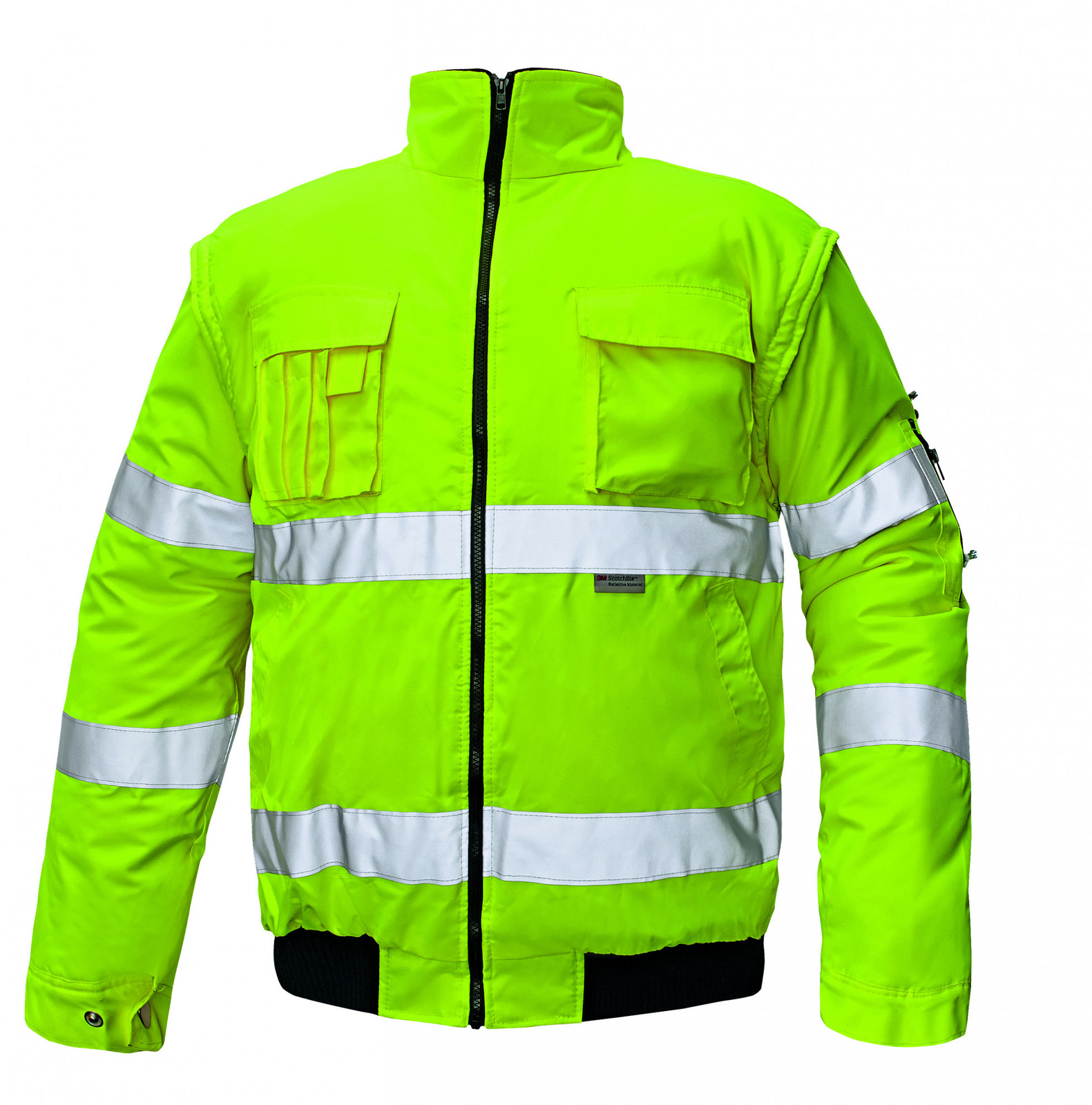 Zimná nepremokavá reflexná bunda Clovelly 2v1 - veľkosť: XS, farba: žltá