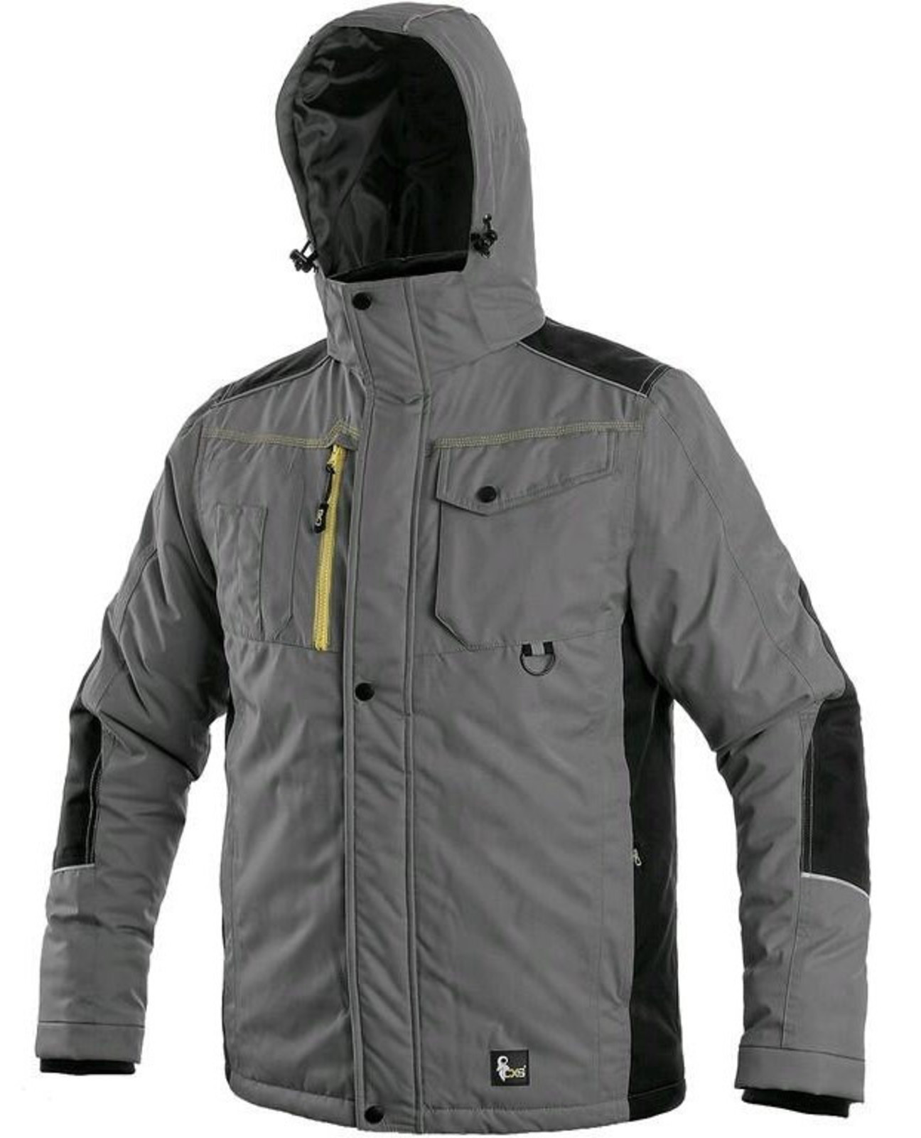 Zimná pracovná bunda CXS Baltimore - veľkosť: 5XL, farba: sivá/čierna