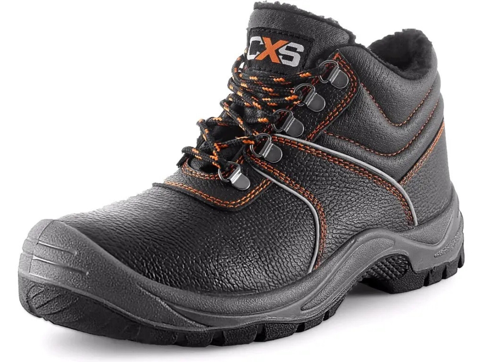 Zimná pracovná členková obuv CXS Stone Apatit Winter O2 FO SRC - veľkosť: 47, farba: čierna/oranžová