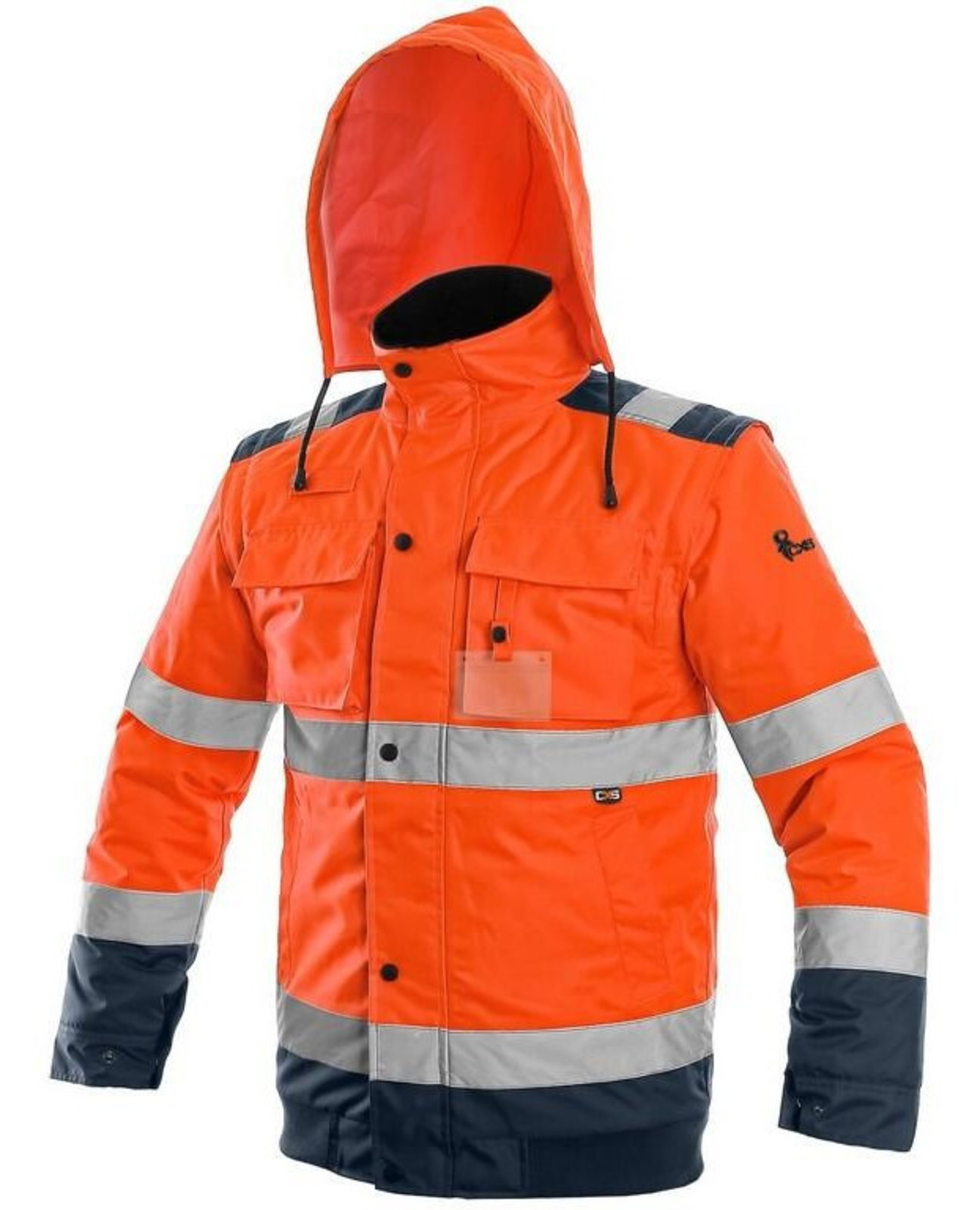 Zimná reflexná bunda CXS Luton 2v1 - veľkosť: L, farba: oranžová/navy