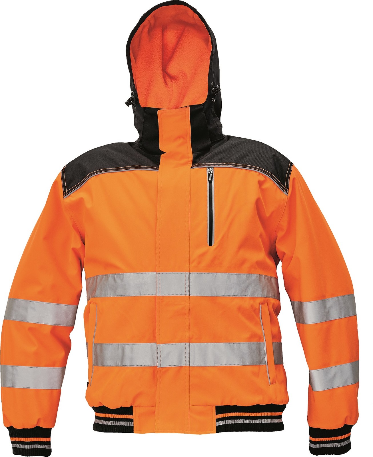 Zimná reflexná bunda Cerva Knoxfield Pilot Hi-Vis - veľkosť: S, farba: oranžová