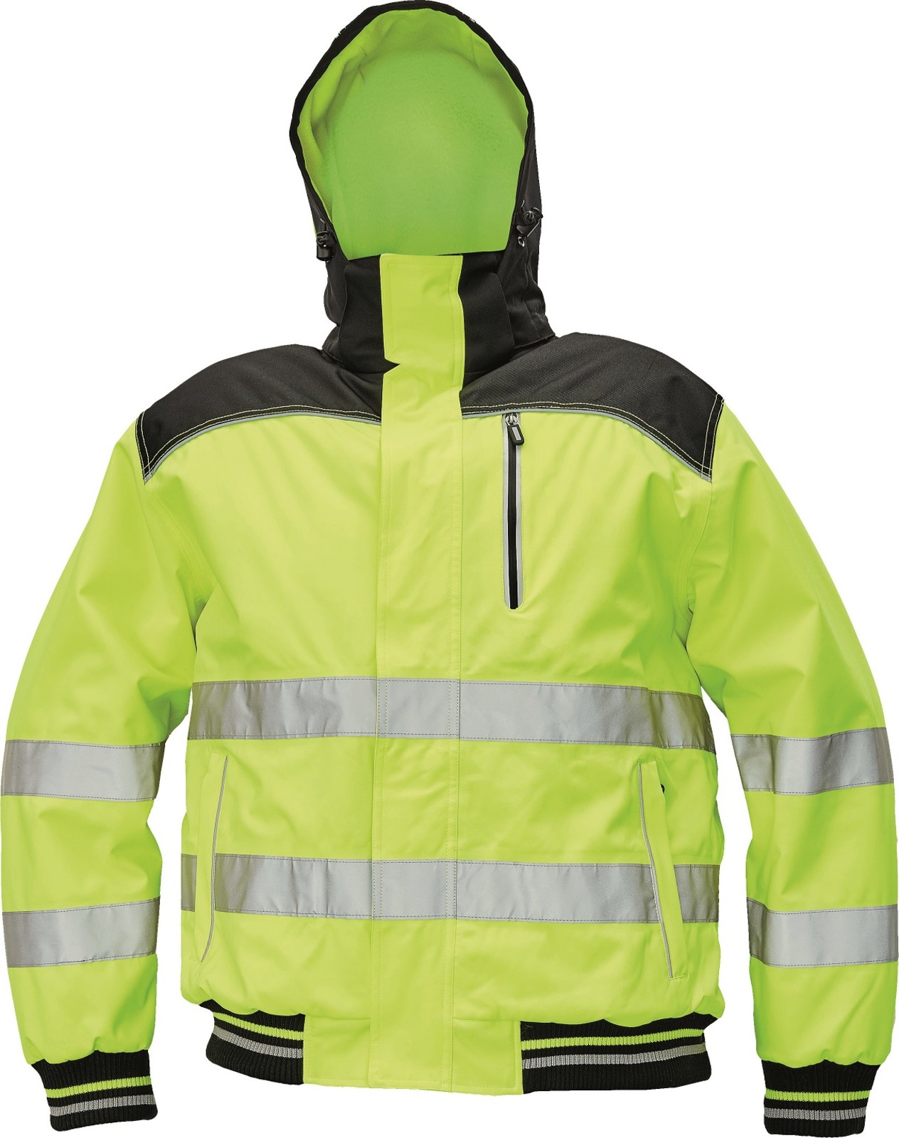 Zimná reflexná bunda Cerva Knoxfield Pilot Hi-Vis - veľkosť: 3XL, farba: žltá