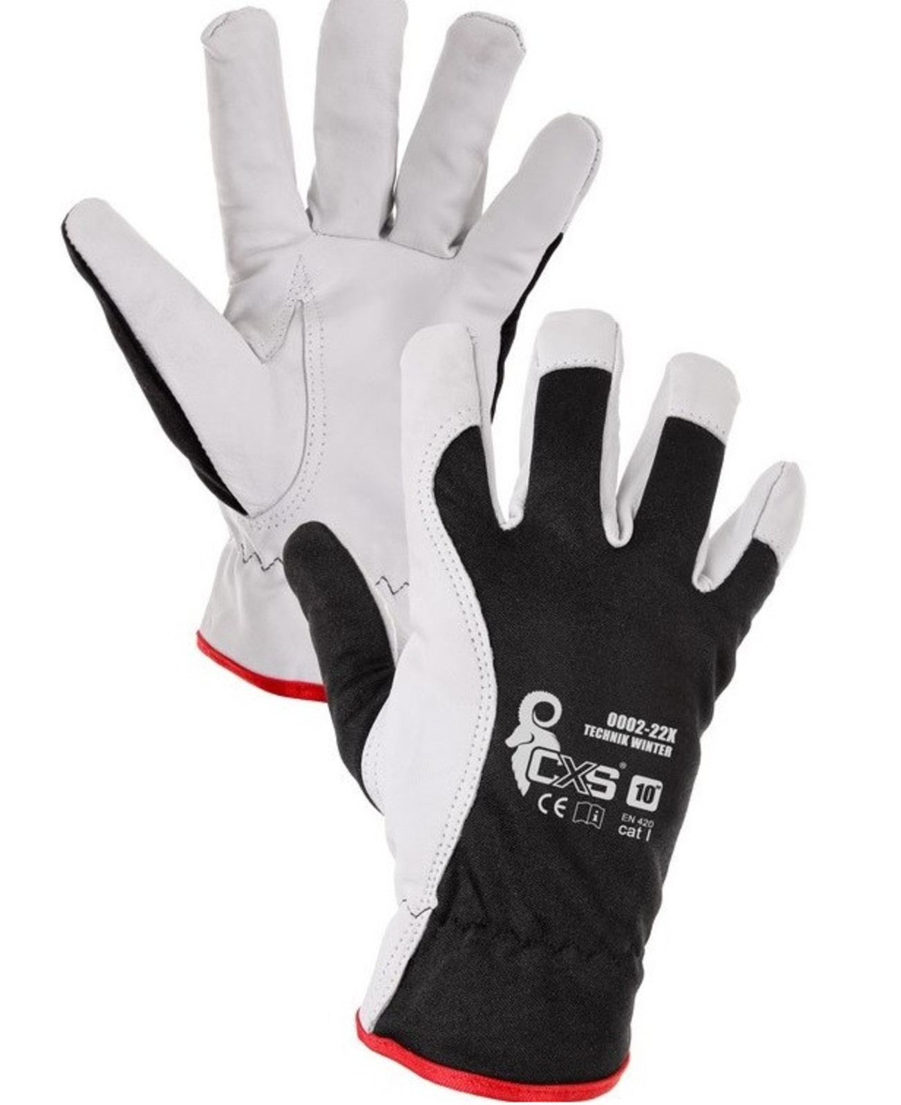 Zimné kombinované rukavice CXS Technik Winter - veľkosť: 10/XL