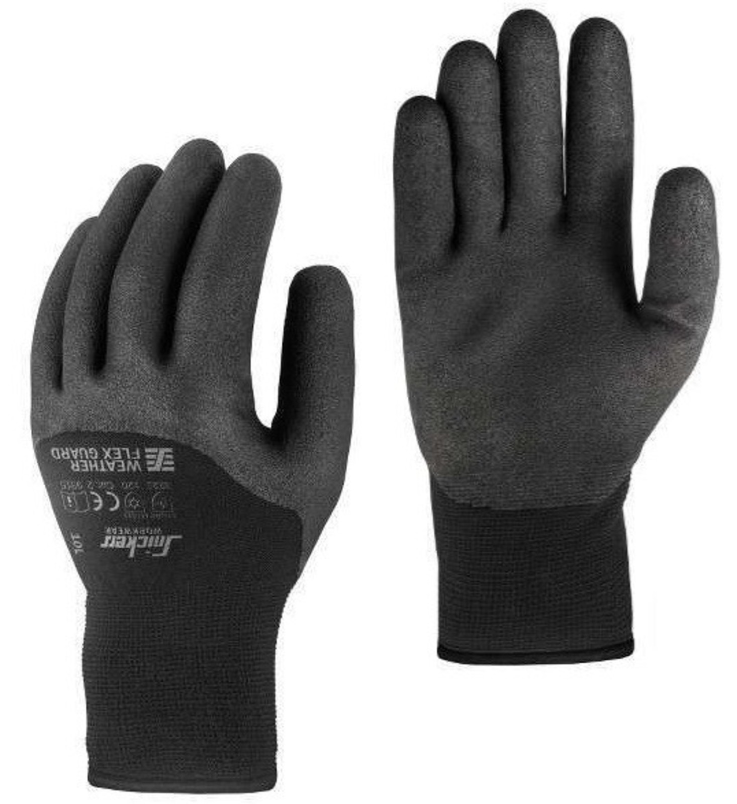 Zimné pracovné rukavice Snickers® Weather Flex Guard - veľkosť: 8/M, farba: čierna