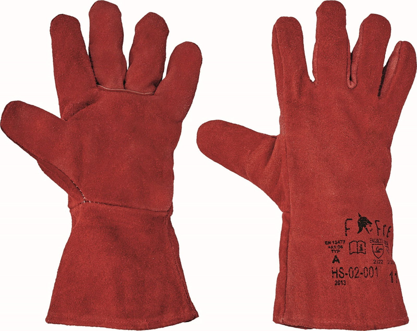 Zváračské pracovné rukavice HS 02-001 - veľkosť: 11/XXL
