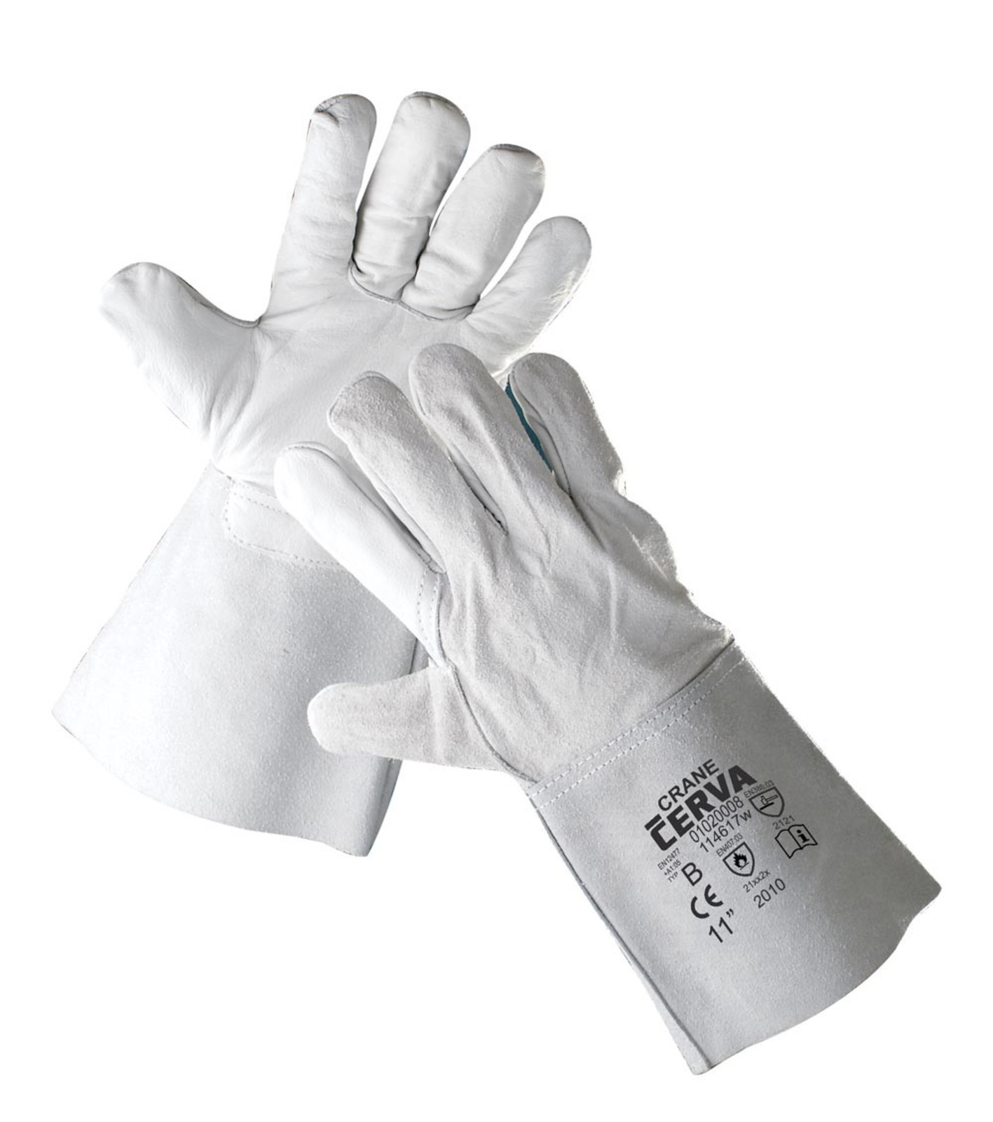 Zváračské rukavice Crane kožené - veľkosť: 10/XL