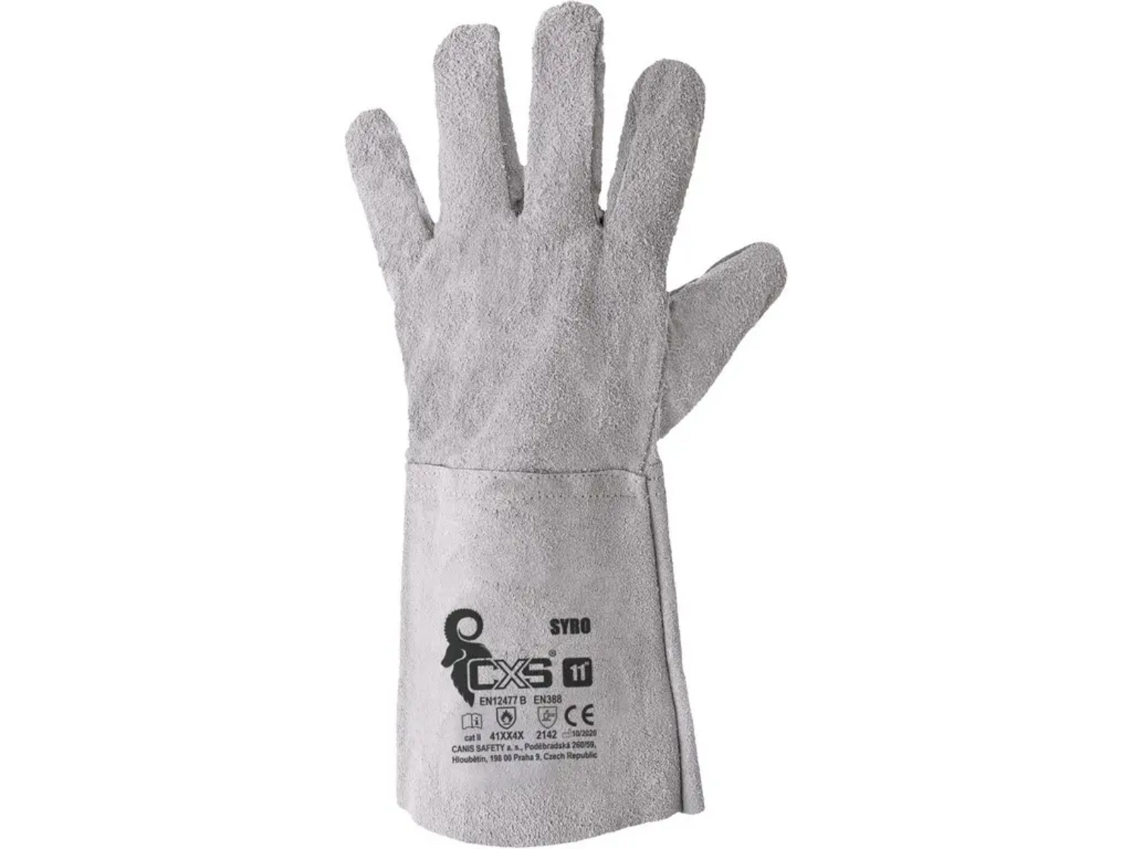 Zváračské rukavice CXS Syro - veľkosť: 11/XXL, farba: sivá