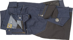 Strečové rifľové montérkové kraťasy Cerva Neurum Denim