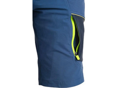 Strečové montérkové šortky CXS Naos s reflexnými doplnkami