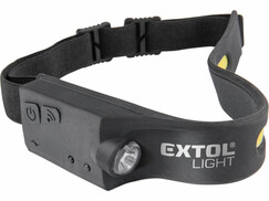Extol Light 43186 čelovka 350lm, 1,2Ah Li-Pol, USB-C nabíjanie, IR senzor, COB, XPE LED