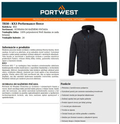 Pánska bunda Portwest KX3 Performance Fleece T830