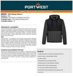 Pánska bunda Portwest KX3 Borg Fleece KX371