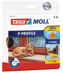 Samolepiace gumové tesnenie s profilom P Tesa Tesamoll